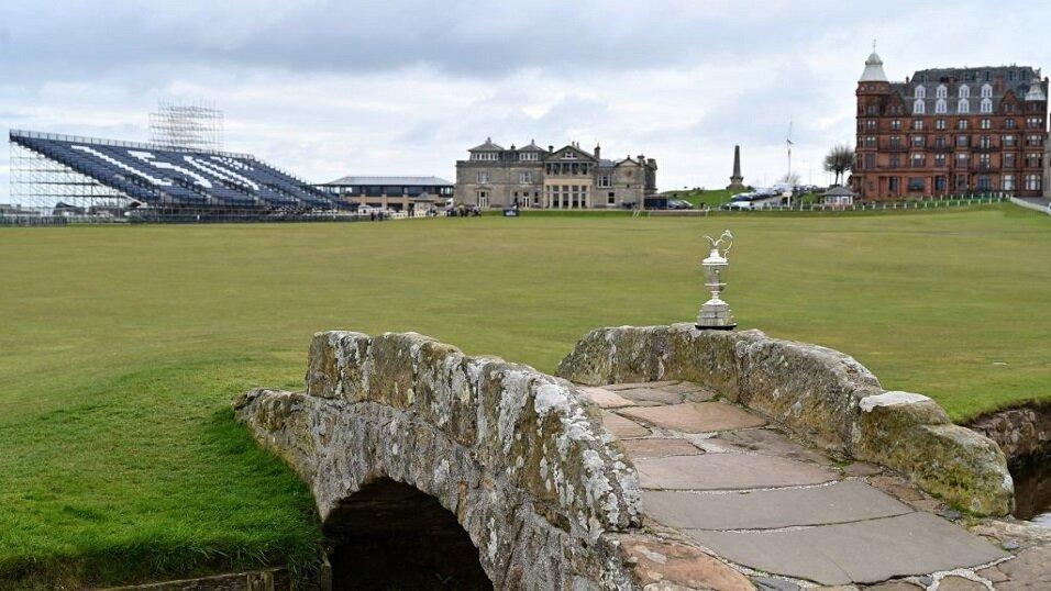The Claret Jug on show at St Andrew's